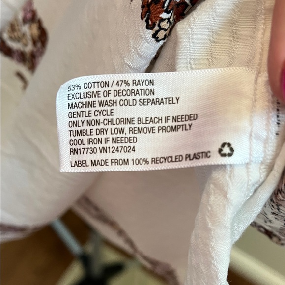 Knox Rose Paisley Flutter Sleeve Peasant Blouse - Size XXL - Picture 6 of 7